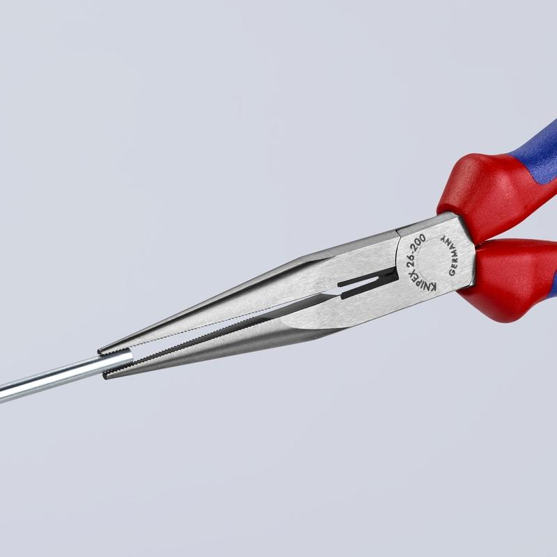 2612200SBA KNIPEX-TOOL 26 12 200 SBA 8IN LONG NOSE PLIERS WITH CUTTER