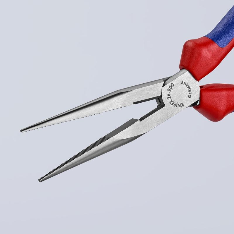 2612200SBA KNIPEX-TOOL 26 12 200 SBA 8IN LONG NOSE PLIERS WITH CUTTER