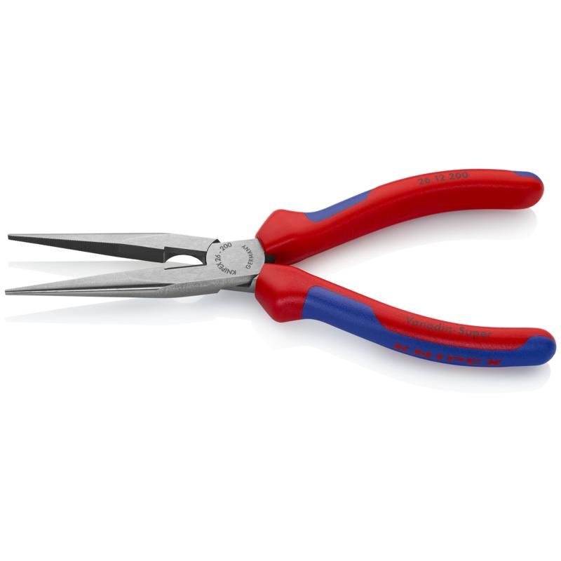 2612200SBA KNIPEX-TOOL 26 12 200 SBA 8IN LONG NOSE PLIERS WITH CUTTER