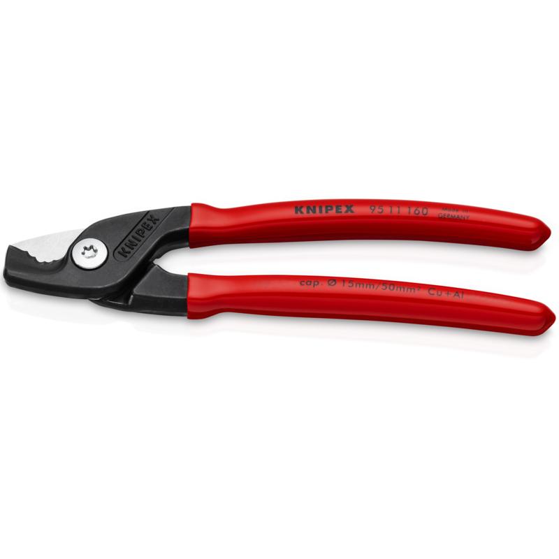 9511160SBA KNIPEX-TOOL 95 11 160 SBA 6 1/4IN STEPCUT CABLE SHEARS
