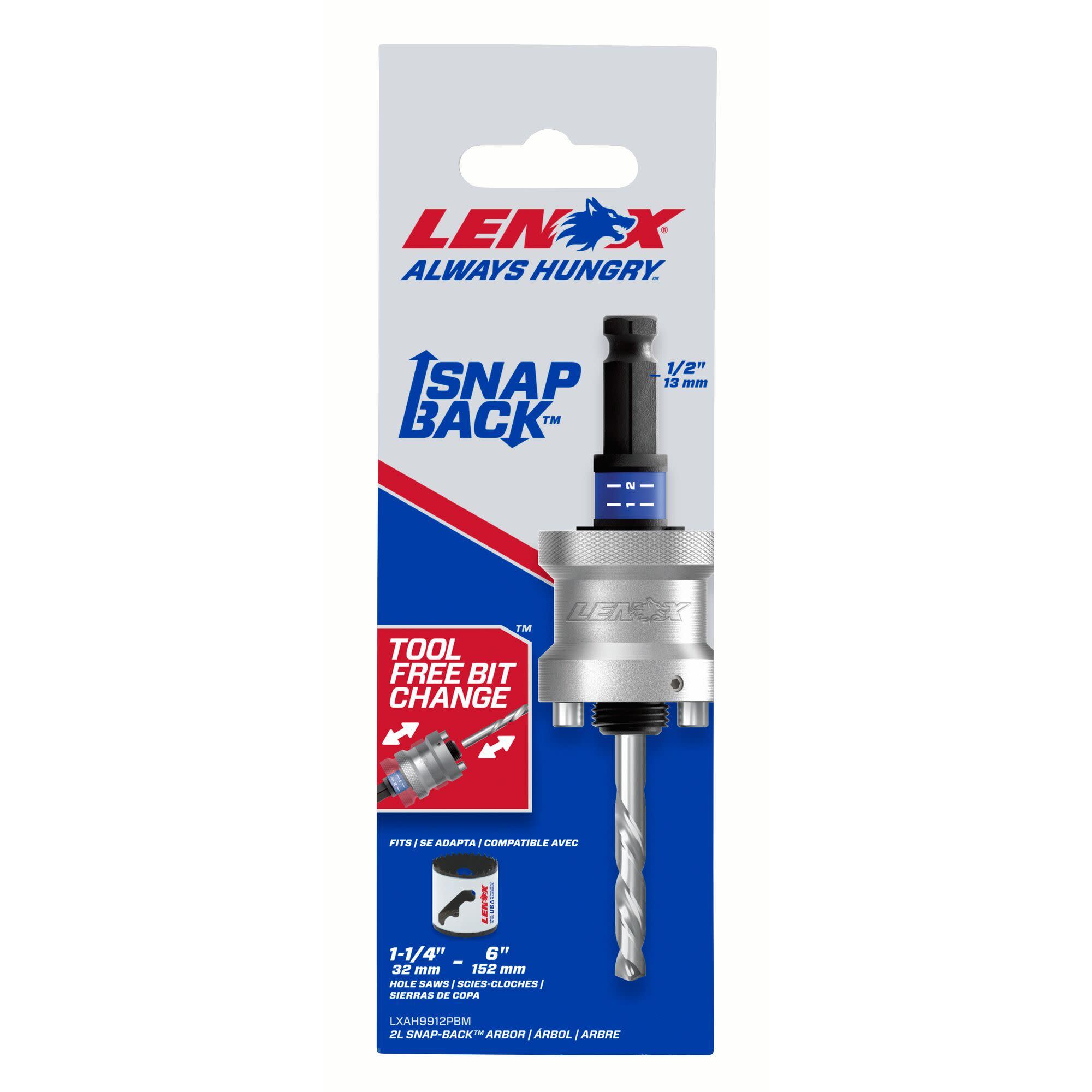 LXAH9912PBM LENOX 2L QC ARBOR WITH HIGH SPEED STEEL PILOT DRILL
