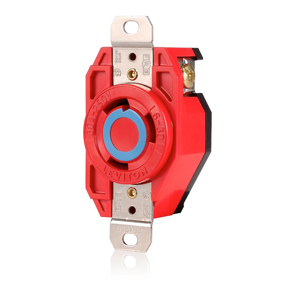 2620-R LEVITON RED REC LOCK 2P3W NEMA L6-30R 30A250V