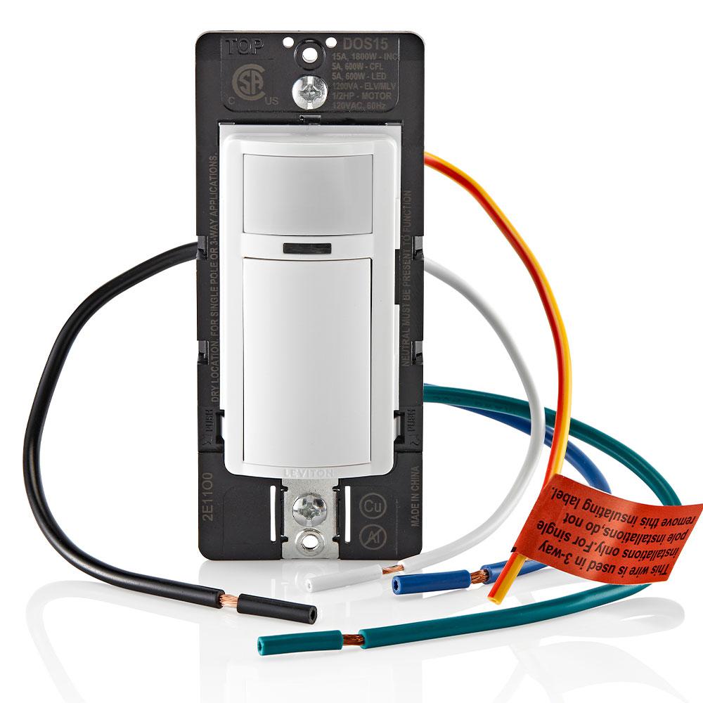 DOS15-1LZ LEVITON WH/IV/LA OCC SENSOR 1800WINC 600WLED..