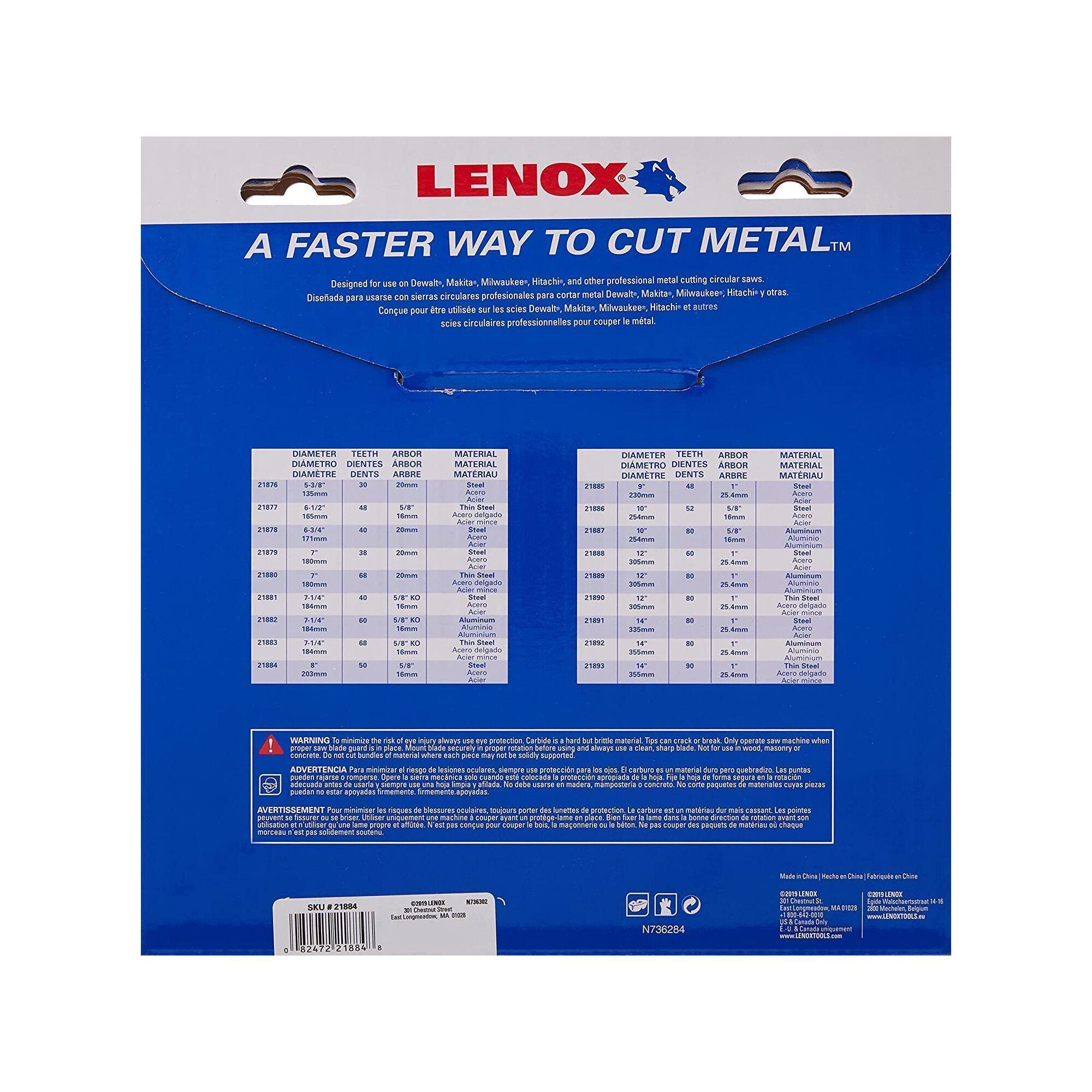 ST800050CT LEN 8" X 5/8" ARBOR CIRCULAR SAW BLADE 21884-ST800050CT 08247221884