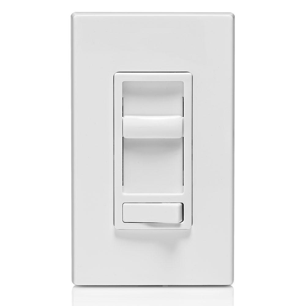 6674-P0W LEV DECORA LED/CFL/INCAND SLIDE DIMMER WHITE