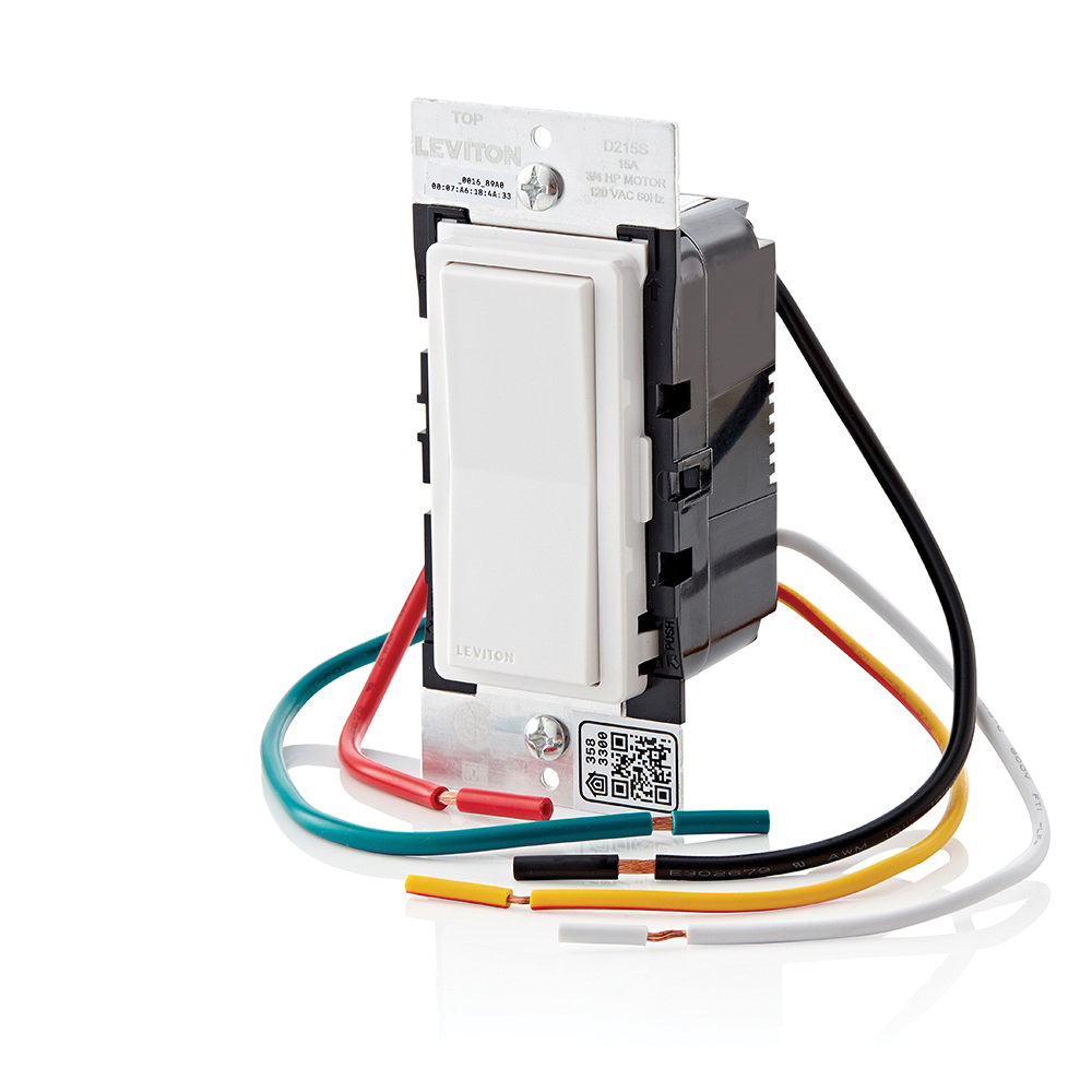 D215S-1BW LEVITON DECORA SMART SWITCH COMPANION WITH 2ND GEN SW
