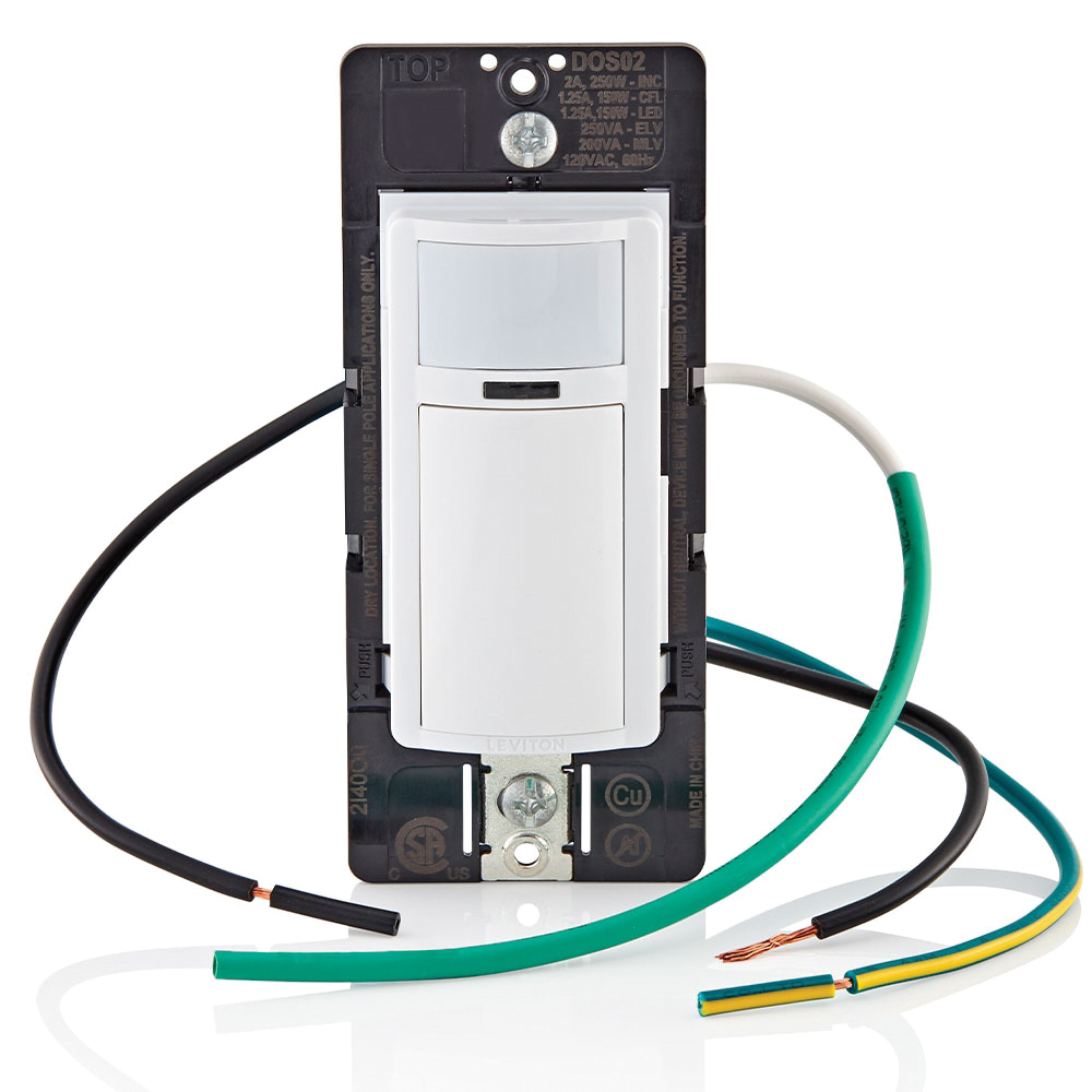 DOS02-LW LEV 1P LED CFL INCAND FLUOR OCC SENSOR RELAY 180 DEG WHITE