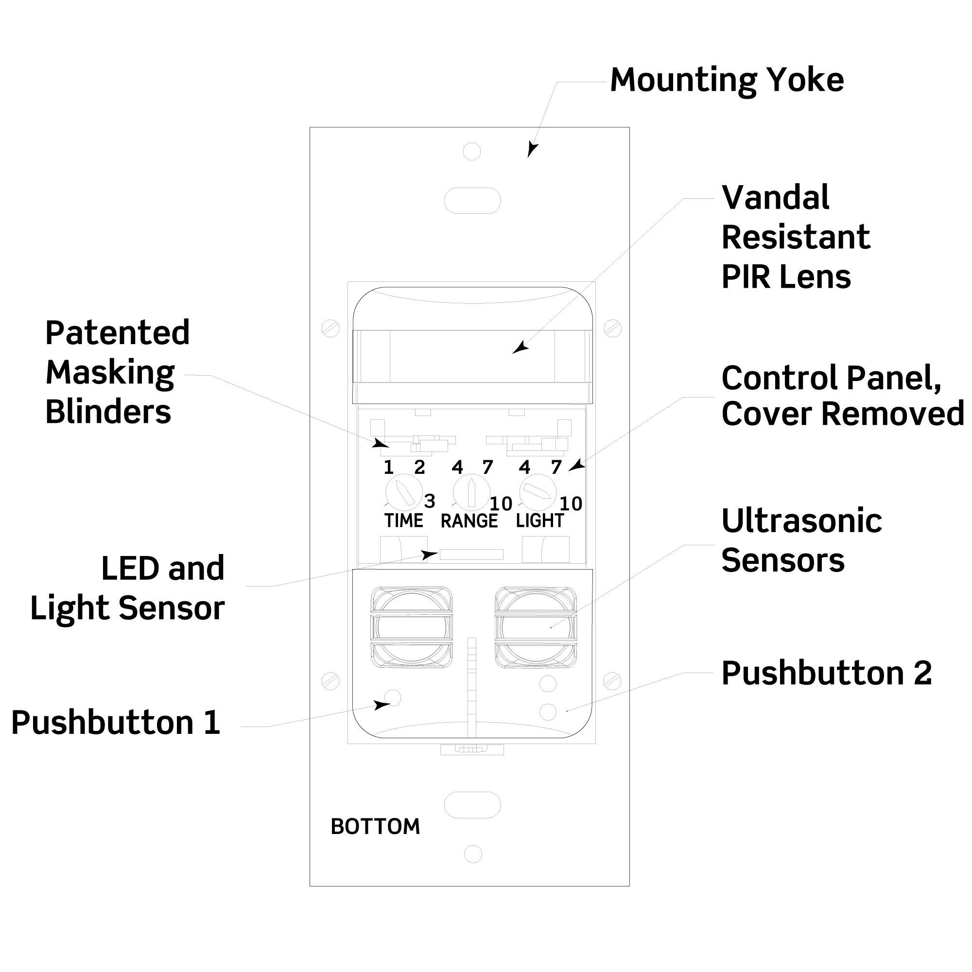OSSMD-GAI LEVITON DUAL RLY MT WB, 120-277VAC, NONEU, IVORY