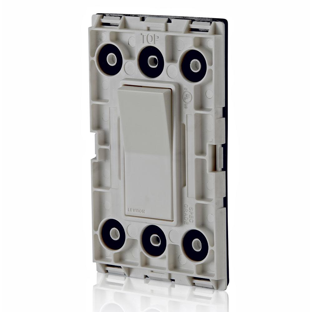 W5601-2GY LEVITON WR SWITCH SINGLE POLE 15A-120/277V GRAY
