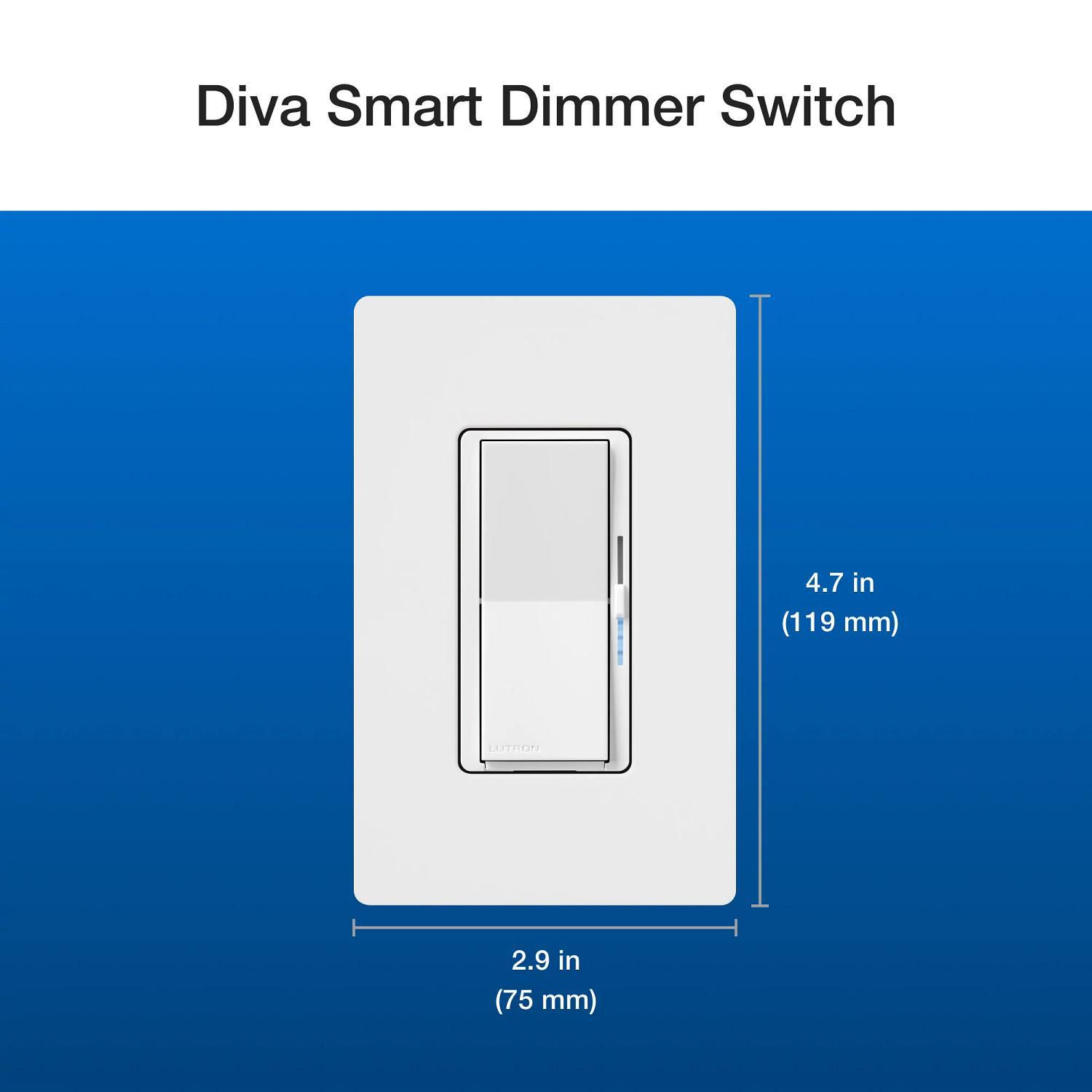 DVRF-PKG1D-WH LUTRON PICO PADDLE REMOTE W DIVA