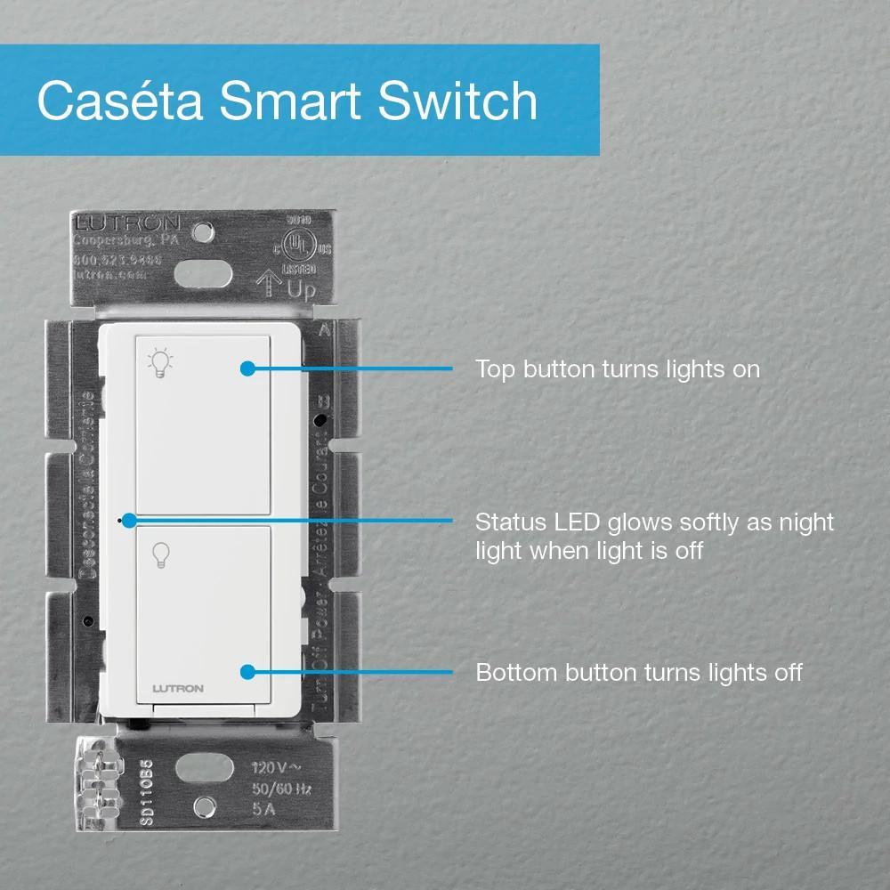 PD-6ANS-WH LUTRON CASETA 6 A NEUTRAL SWITCH WHITE