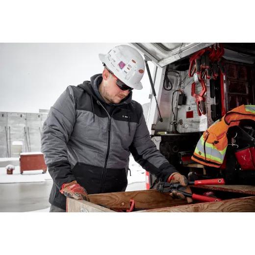 205G-21XL MILWAUKE HEATED HOODED JACKET KIT GRAY XL