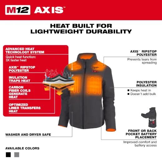 234B-21M MILWAUKE WOMEN'S HEATED JACKET KIT BLACK M
