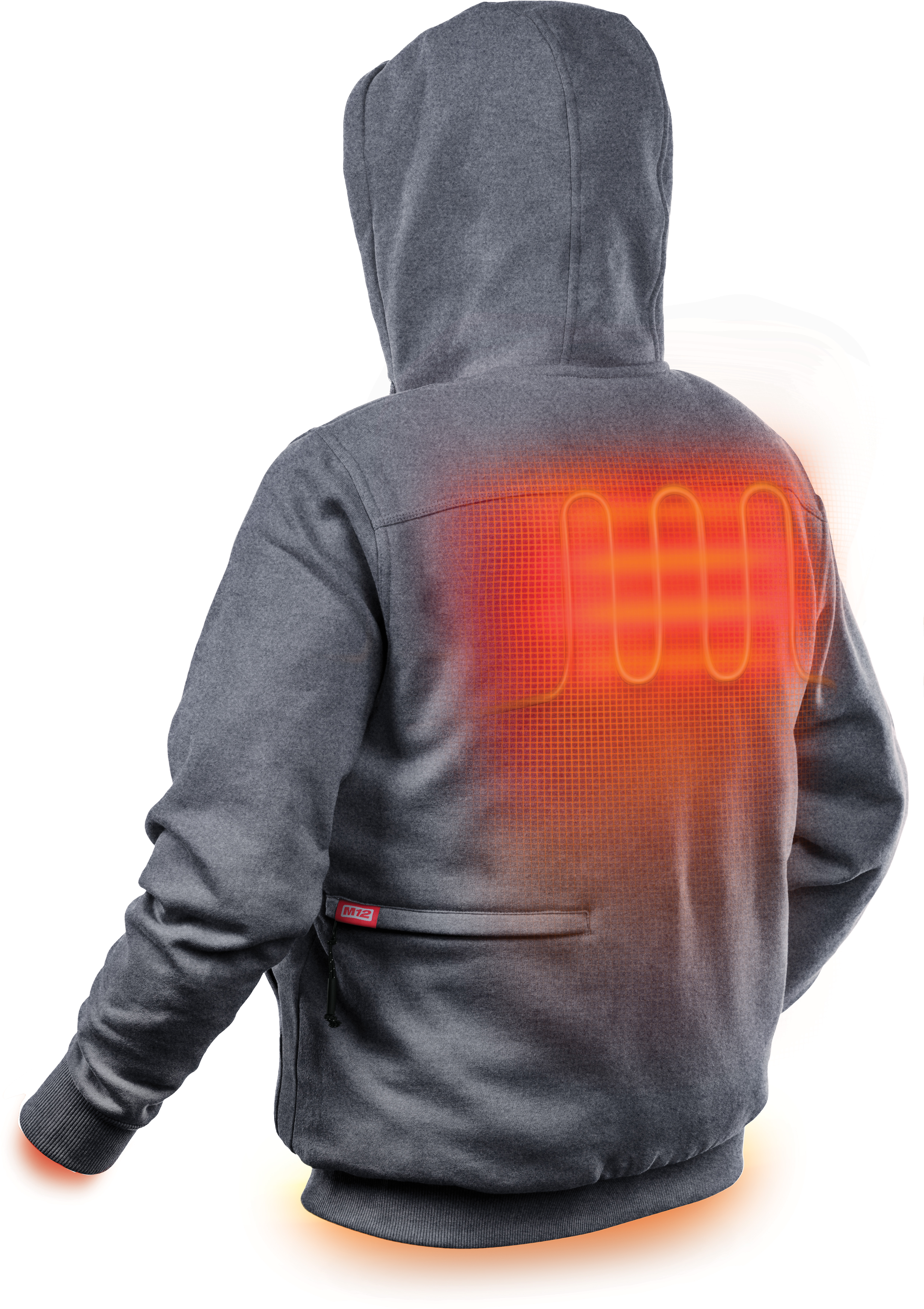302G-20XL MILWAUKE M12 HEATED HOODIE ONLY XL (GRAY)