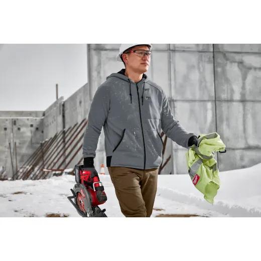 306G-20L MILWAUKE HEATED HOODIE GRAY L