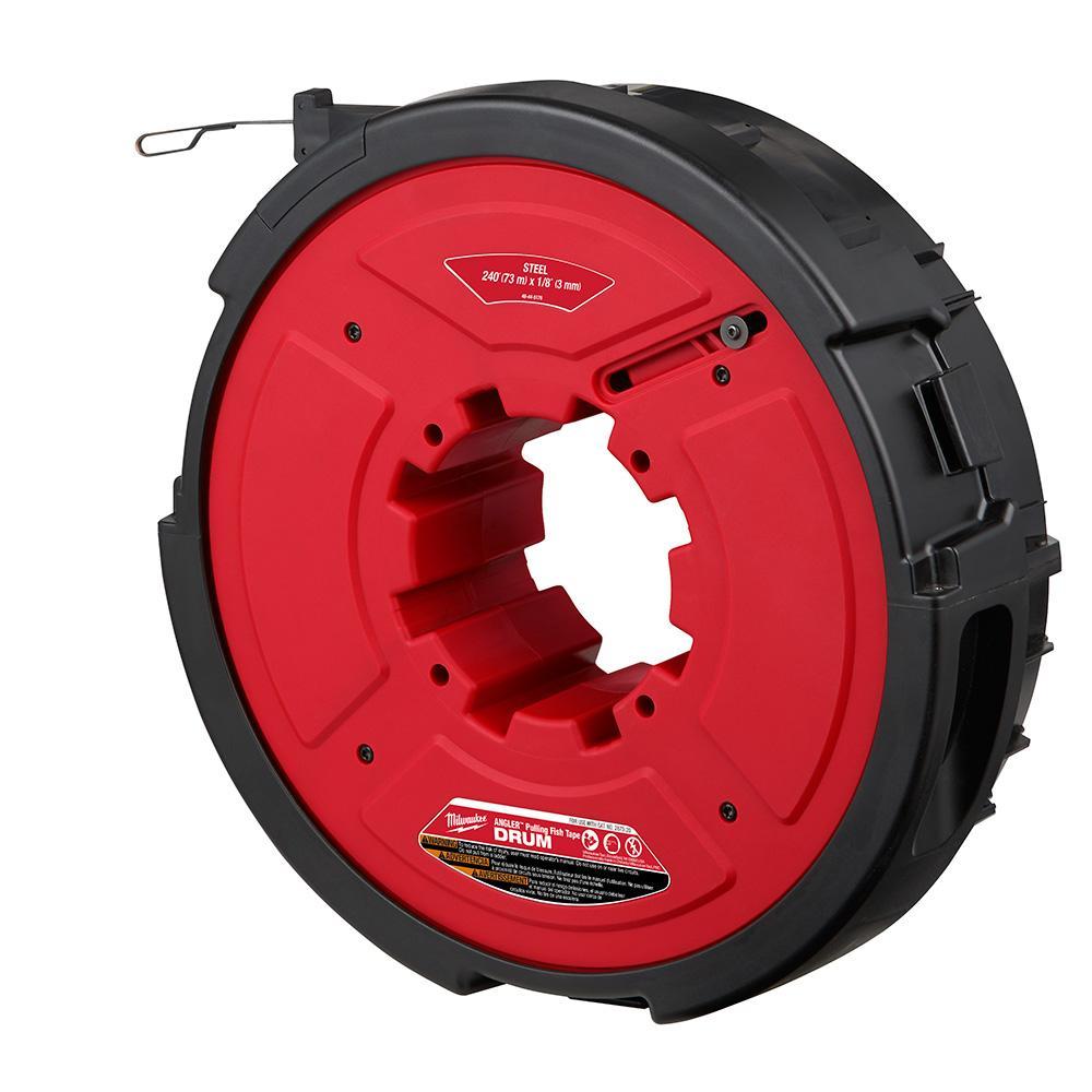 48-44-5178 MILWAUKEE M18 FUEL ANGLER 240' X 1/8" STEEL PULLING FISH TAPE DRUM