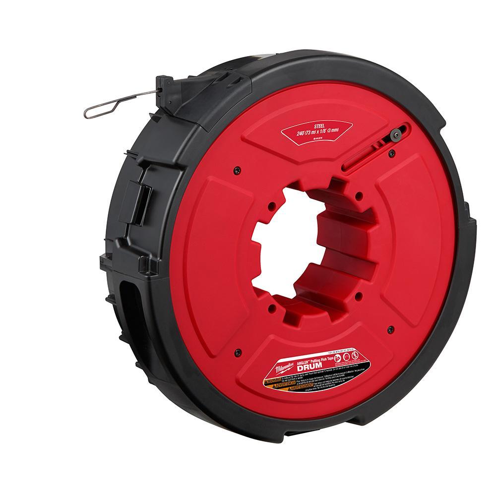 48-44-5178 MILWAUKEE M18 FUEL ANGLER 240' X 1/8" STEEL PULLING FISH TAPE DRUM