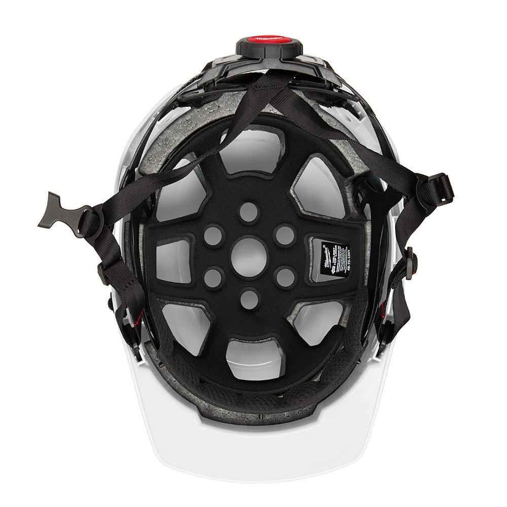 48-73-1321 MILWAUKE WHT FRNT BRM HELMET TYPE 2 CLASS E