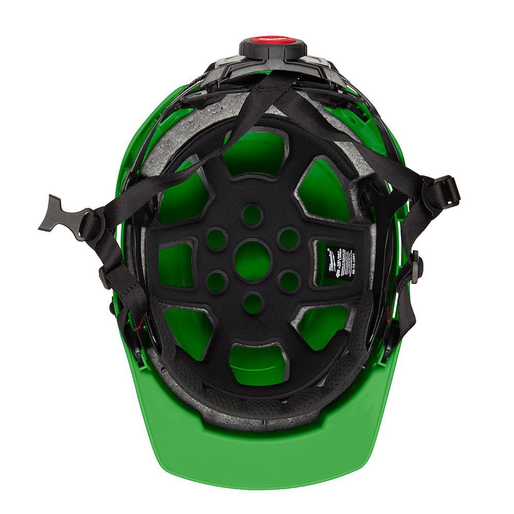 48-73-1327 MILWAUKE GRN FRNT BRM HELMET TYPE 2 CLASS E