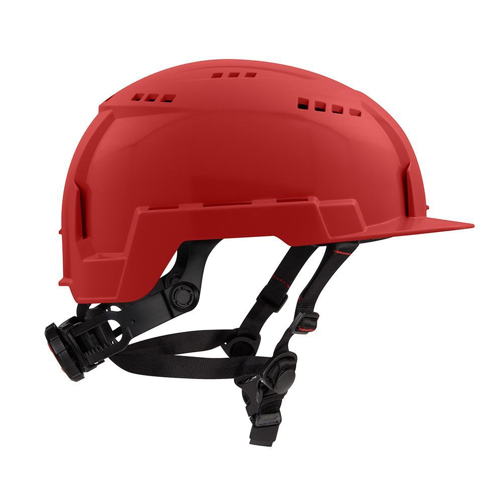 48-73-1328 MILWAUKE RED FRNT BRM VNTD HELMET TYP 2 CL C