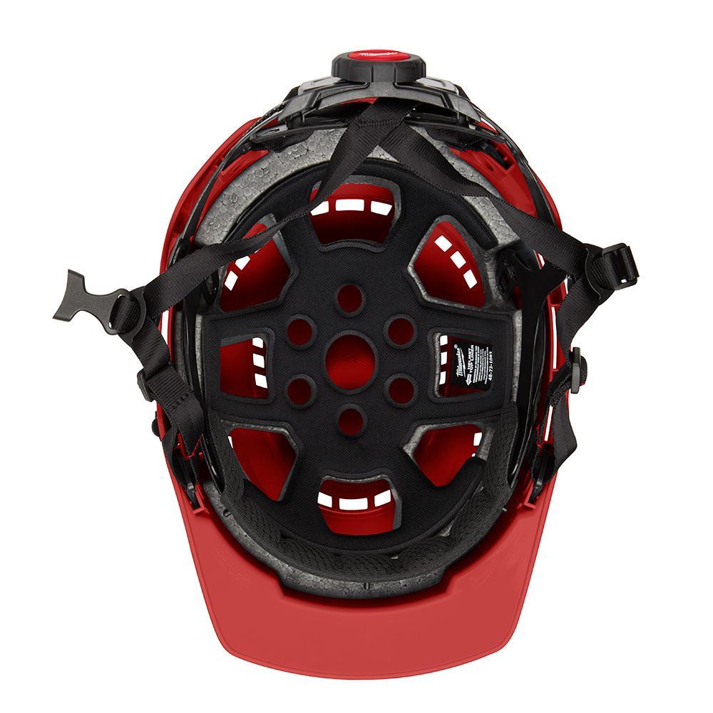 48-73-1328 MILWAUKE RED FRNT BRM VNTD HELMET TYP 2 CL C