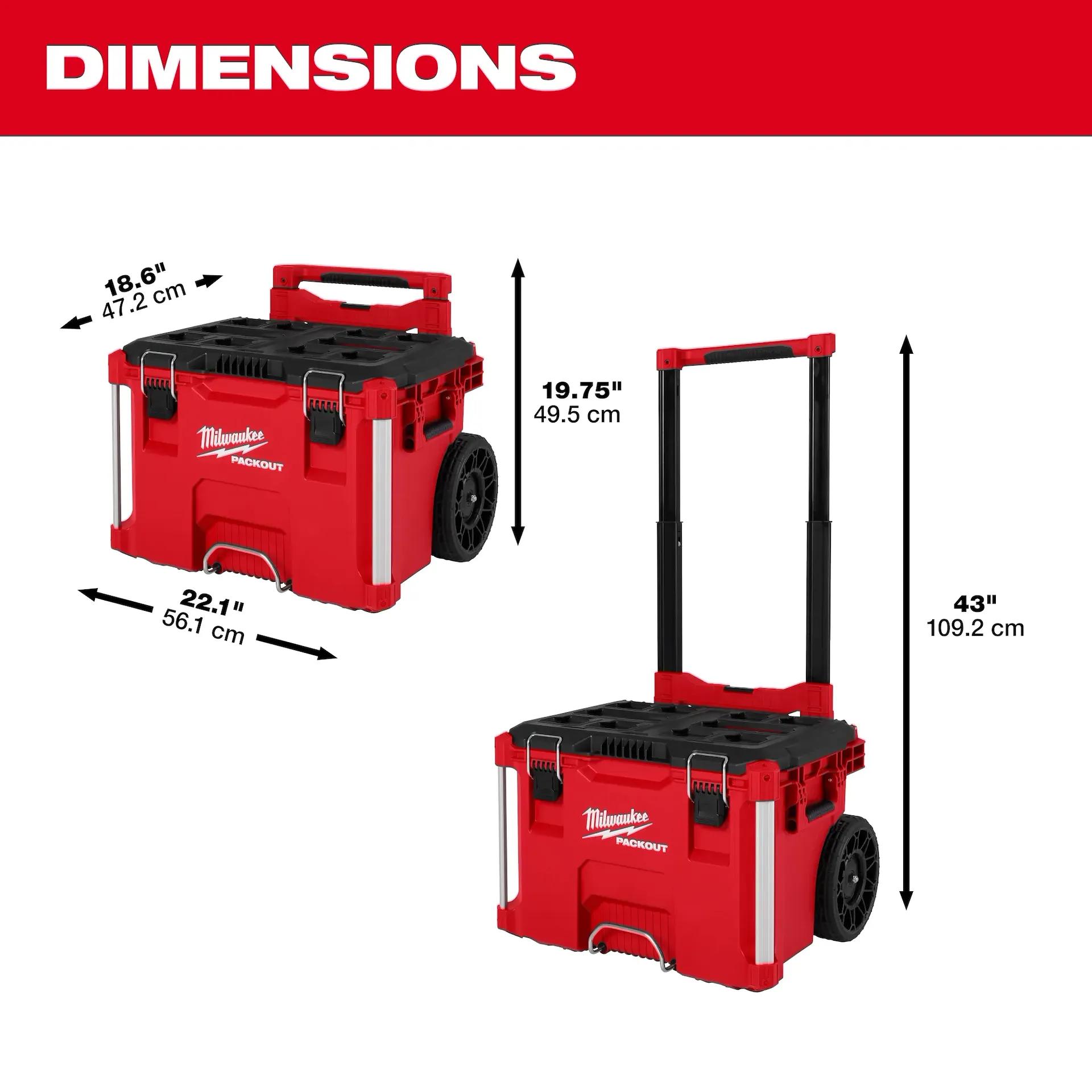 48-22-8427 MILWAUKE PACKOUT ROLLING TOOL BOX