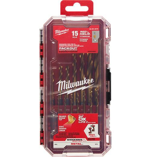 48-89-4670 MILWAUKE KIT 15 PC TIN SHOCKWAVE
