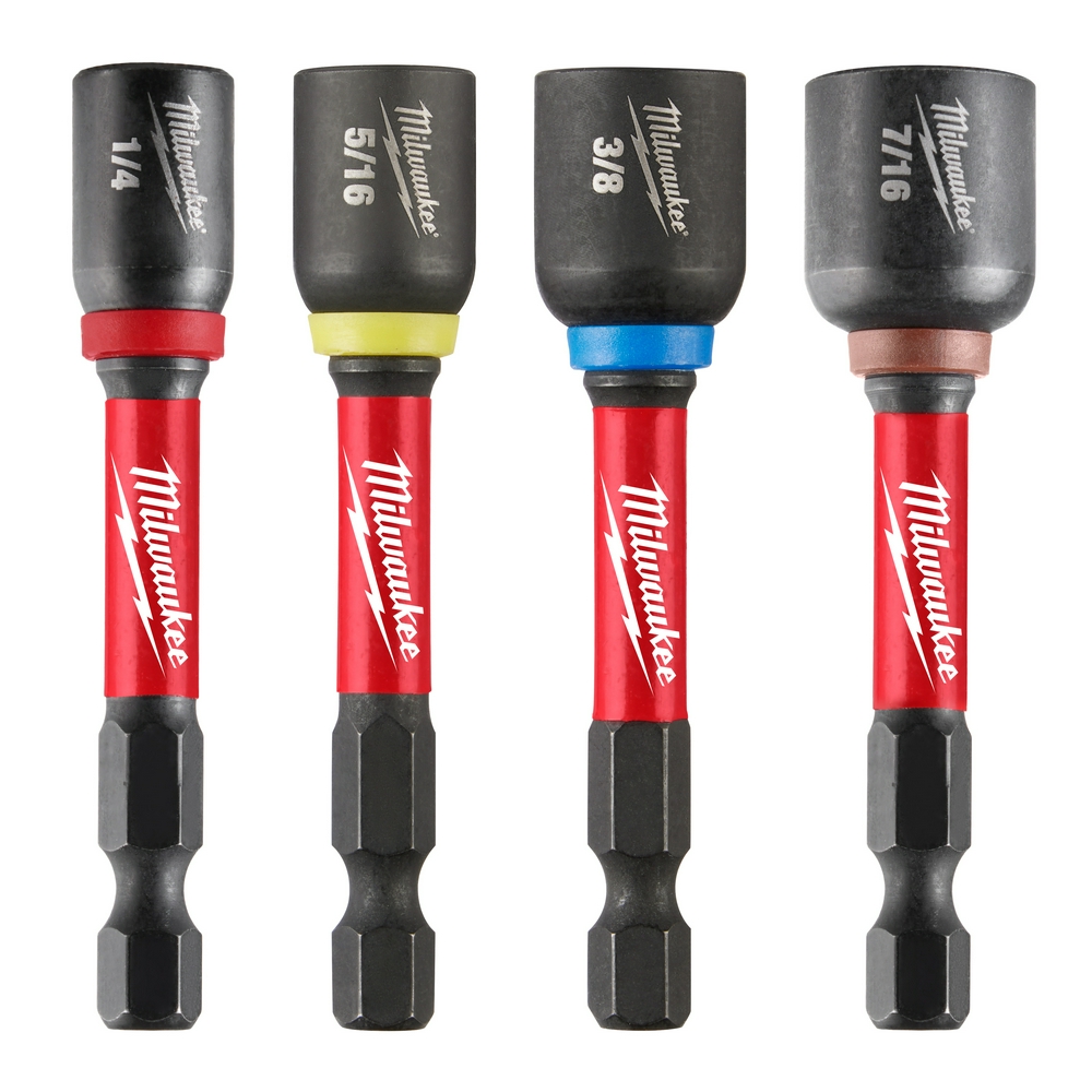 49-66-4566 MILWAUKE 4PC 2-9/16" MAGNETIC NUT DRIVER SET