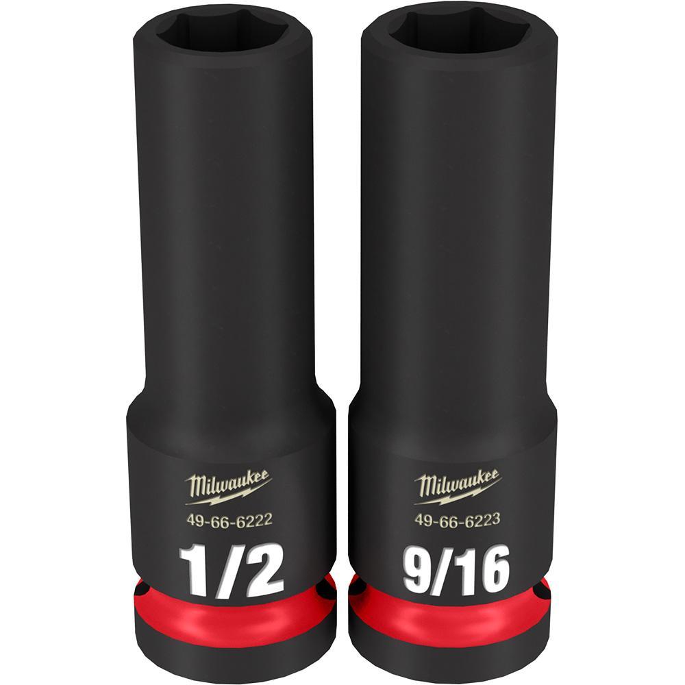 49-66-7011 MILWAUKE 12PC 1/2 DR SAE DP 6PT IMP SCKT SET