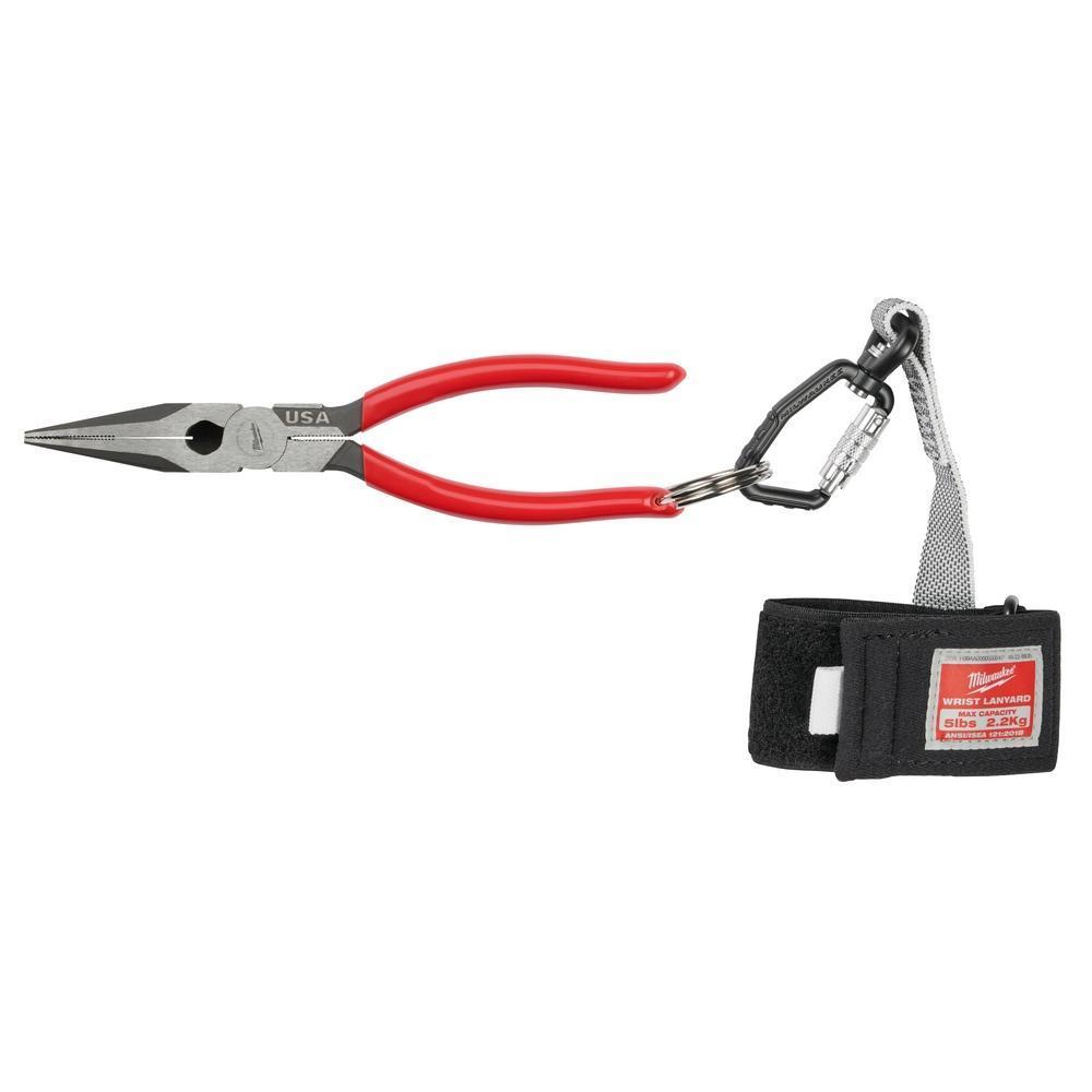 MT505 MILWAUKE 8" LONG NOSE DIPPED GRIP PLIERS USA