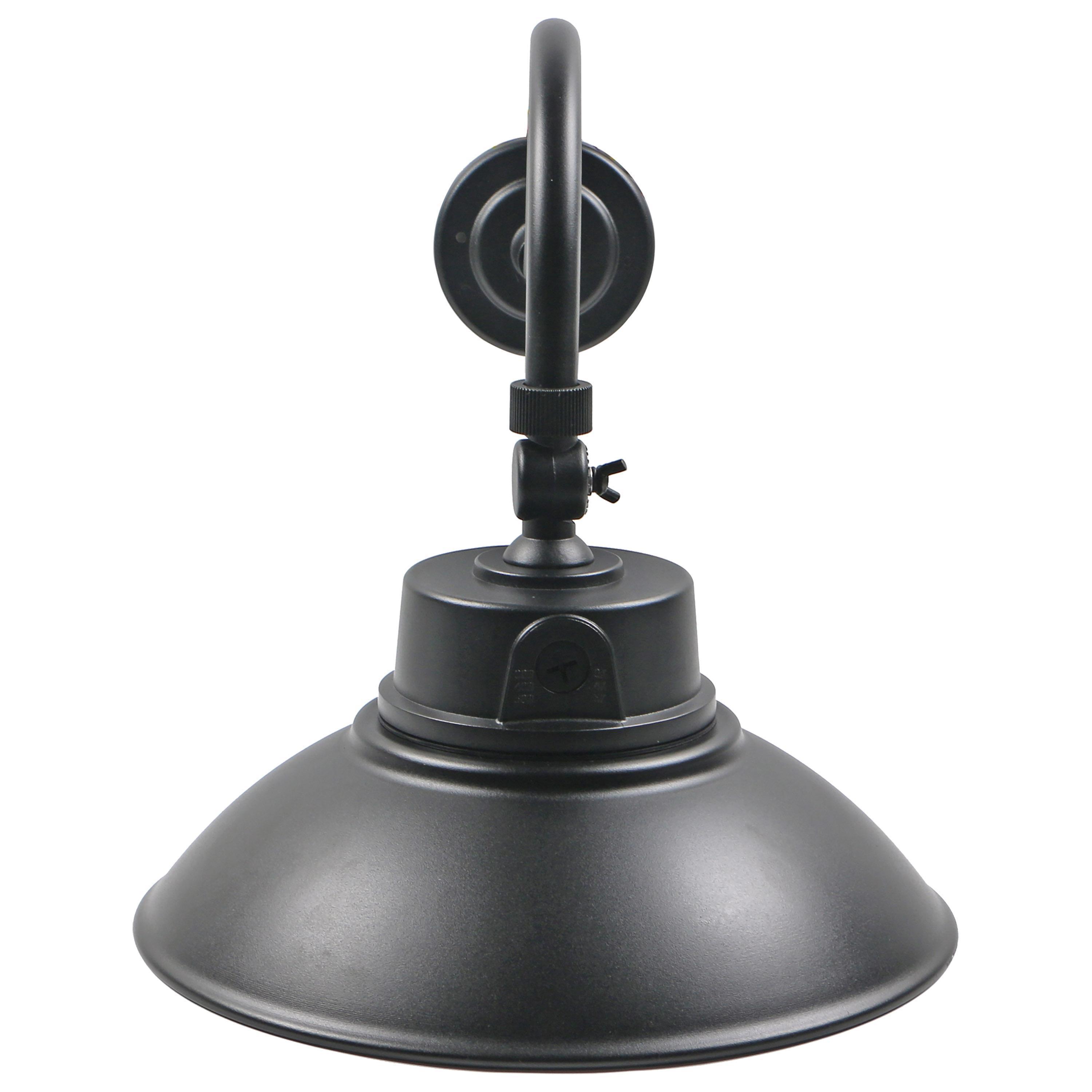 65/661 SATCO LED GOOSENECK 30W/40W/50W CCT SELECTABLE 3K/4K/5K BLACK 120-277V WITH PHOTOCELL