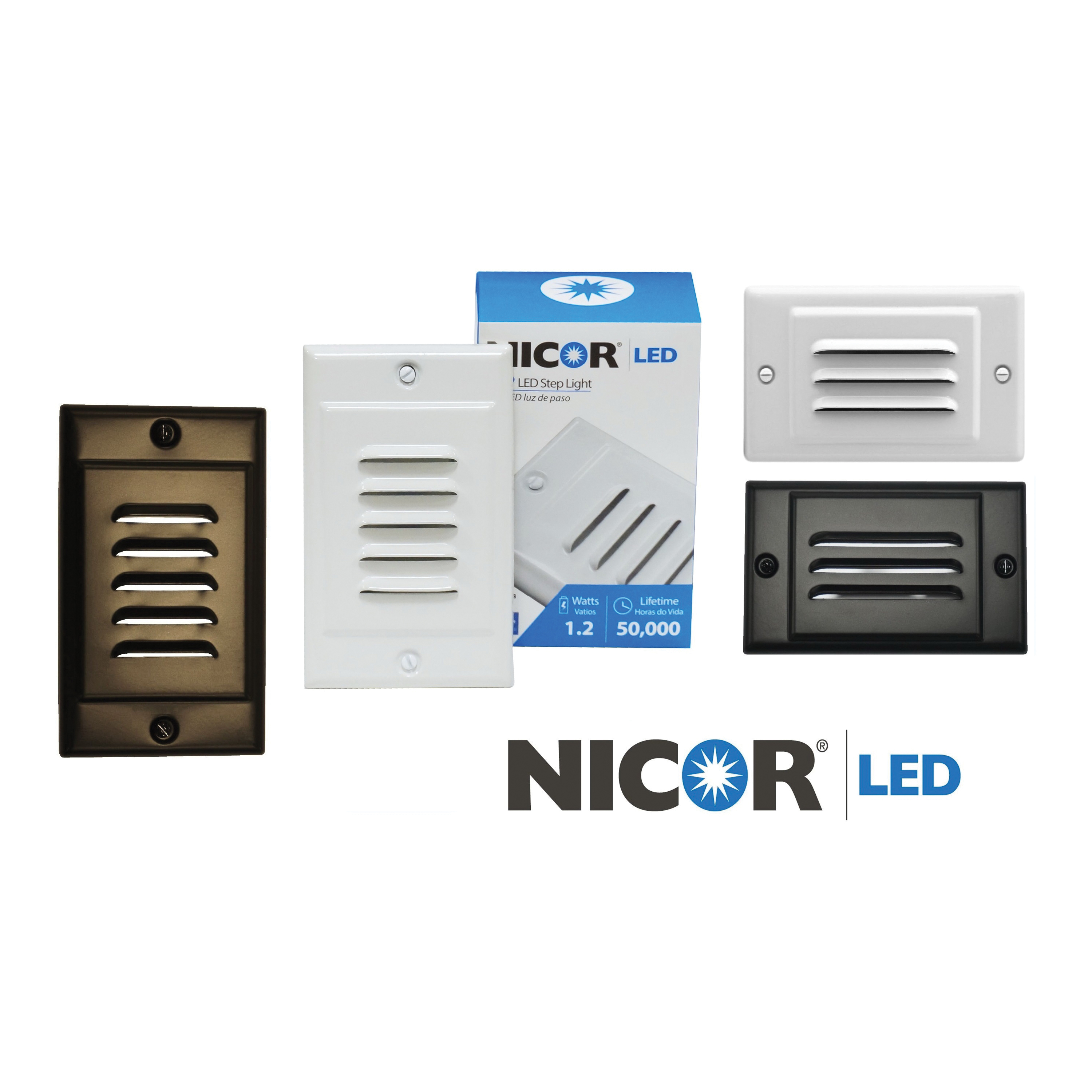FPVBK NICOR STP STEP LIGHT VERTICAL COVER BLACK