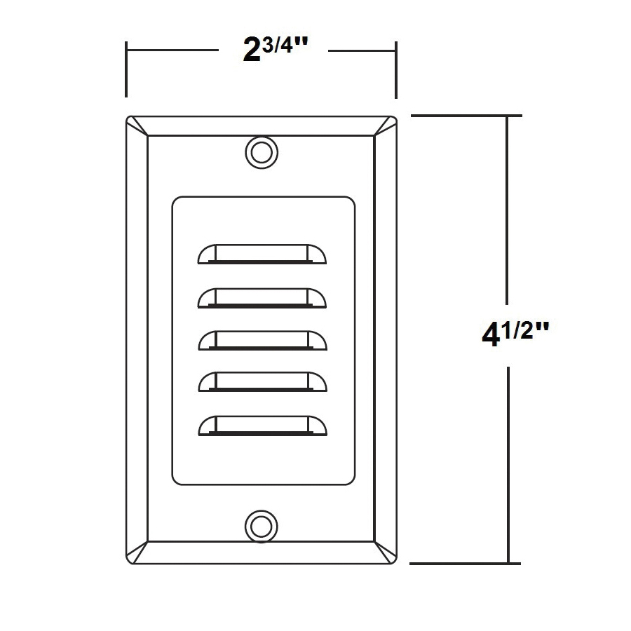 FPVBK NICOR STP STEP LIGHT VERTICAL COVER BLACK