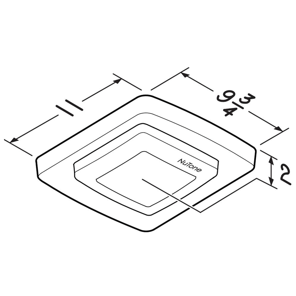 FG500NS NUTONE EXHAUST FAN GRILLE/CVR