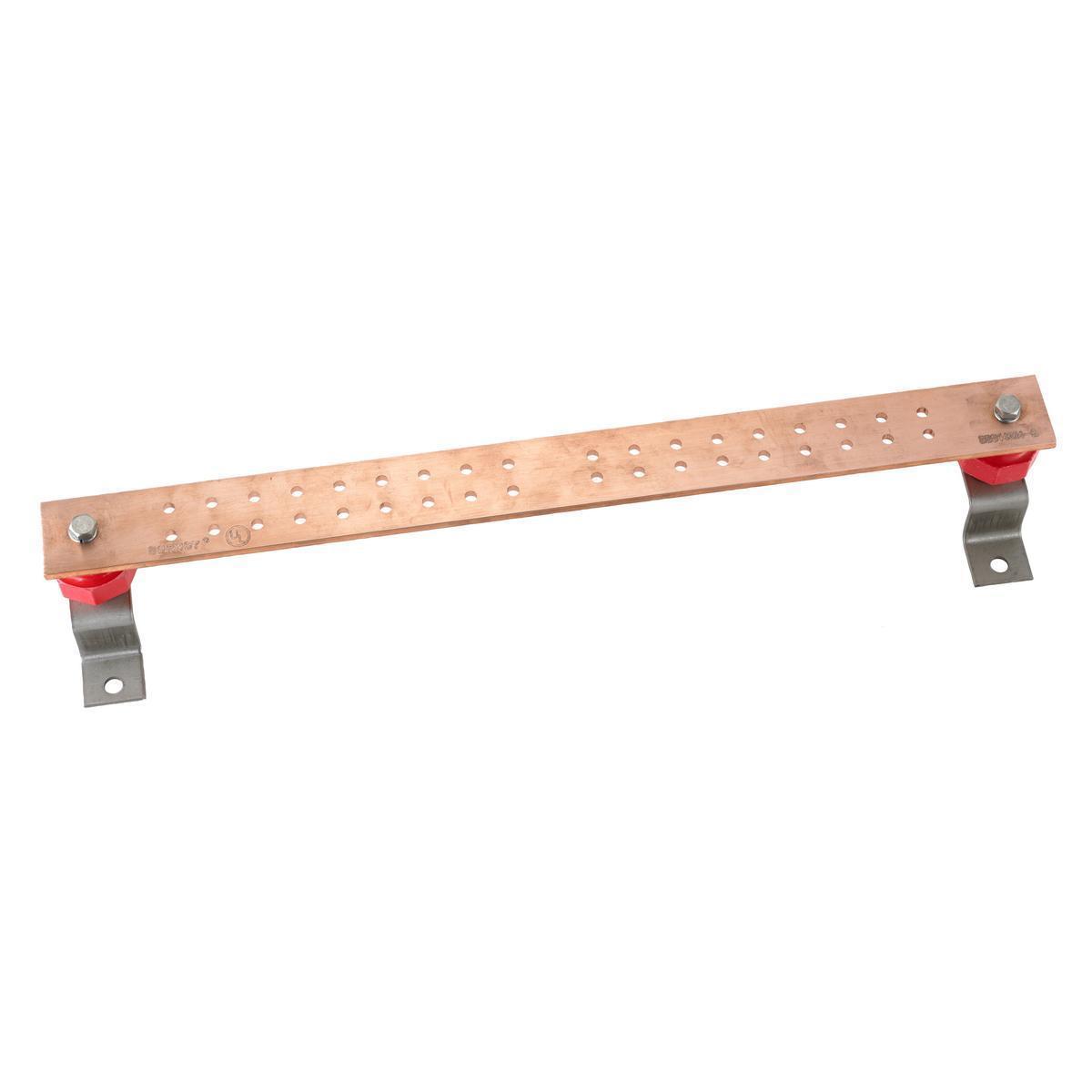 HBBB14224BTP HUBBELL BUSBAR, 2"X 24",16D, 3DB, INSLTR,TN PLTD