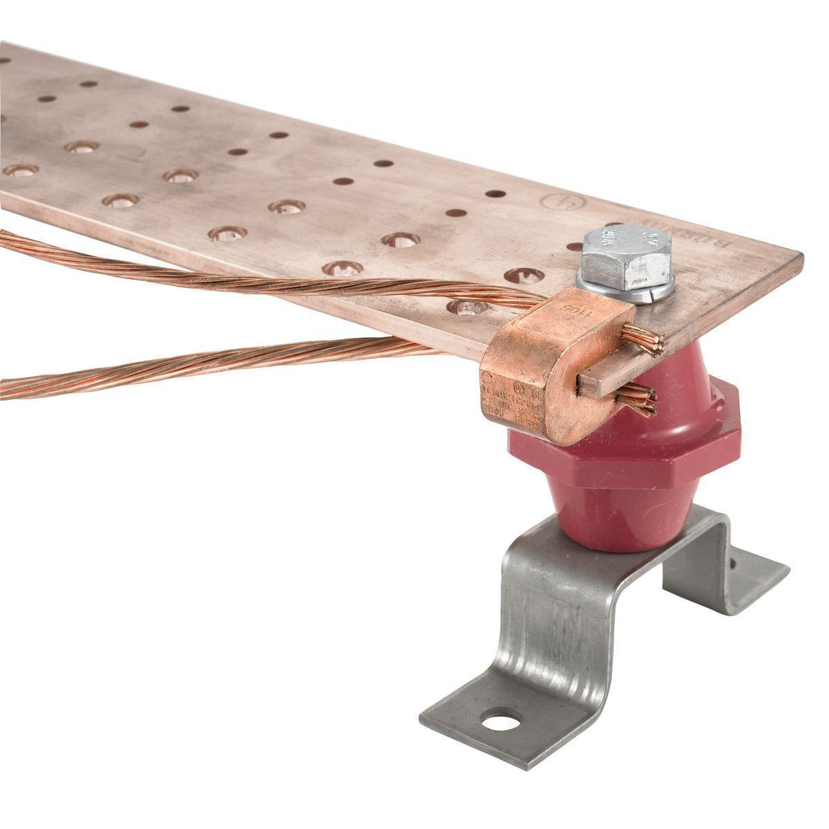 HBBB14224BTP HUBBELL BUSBAR, 2"X 24",16D, 3DB, INSLTR,TN PLTD