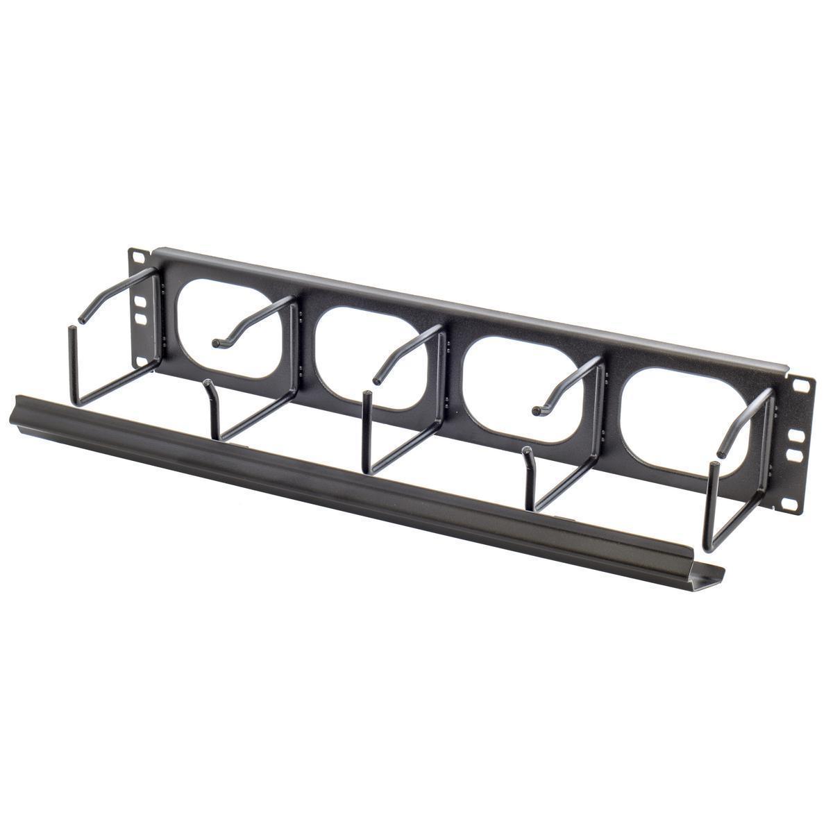 HM24C HUBBELL HRZ CBL MGR,M SER,2U,4IN EXT,CVR,BLK