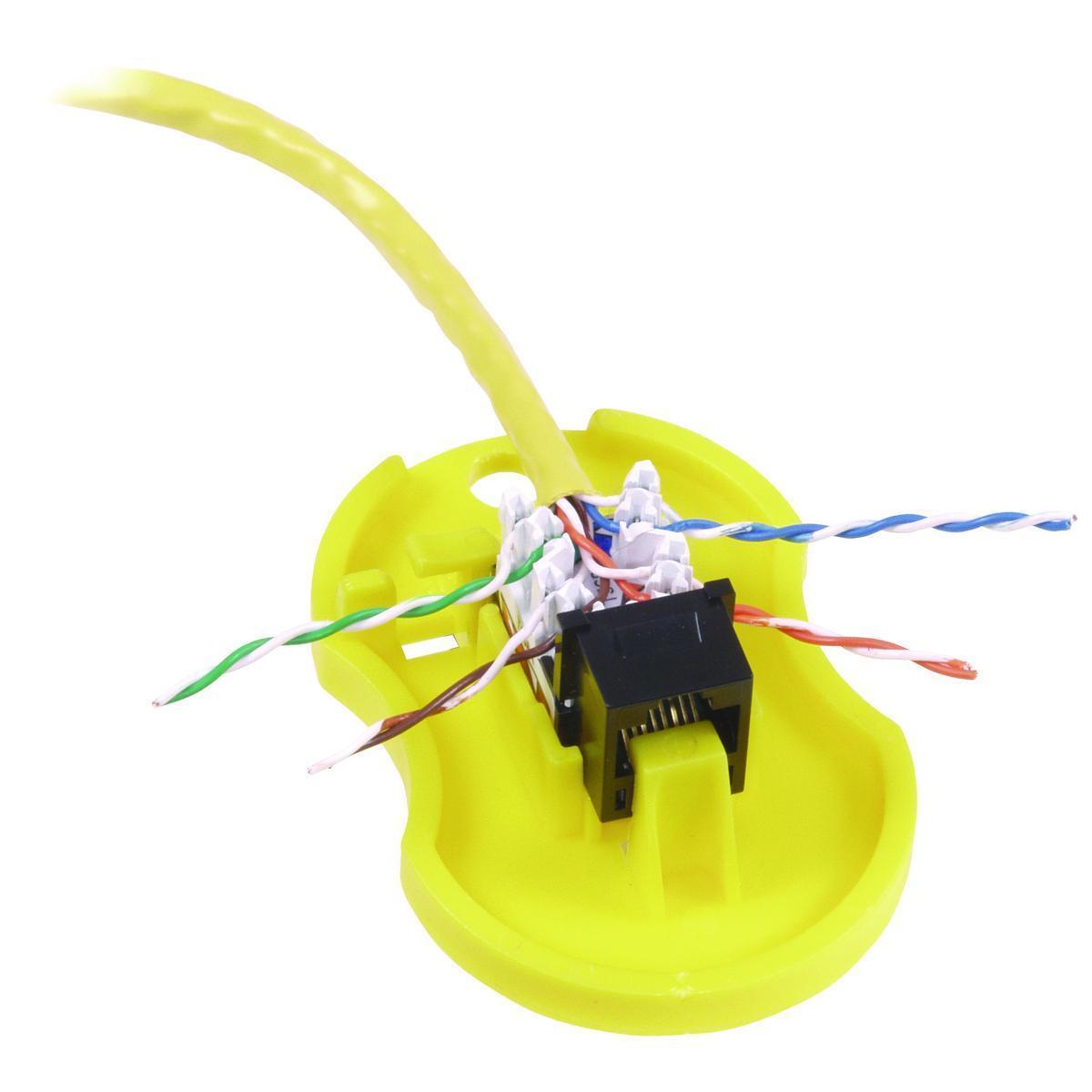 HXTP25 HUB JACK, HAND TERMINATION AID,YL,25PK