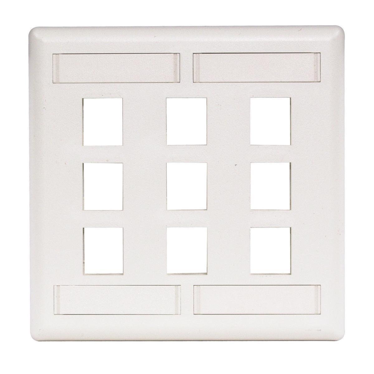 IFP29W HUBBELL PLATE, WALL,FLUSH,2-G,9PORT,WH