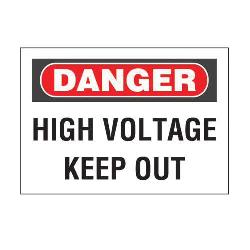 PPS0710D73 PAN SAFETY DANGER HIGH VOLTAGE KEEP OUT SIGN-POLYESTR