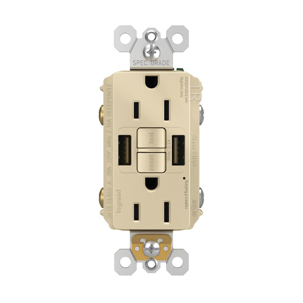 1597TRUSBAAI P&S SELF-TEST GFCI RECEP TR 15A W/ USB AA I