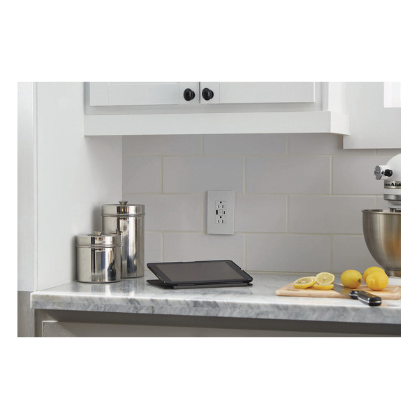 1597TRUSBACBK P&S SELF-TEST GFCI RECEP TR 15A W/ USB AC BK..