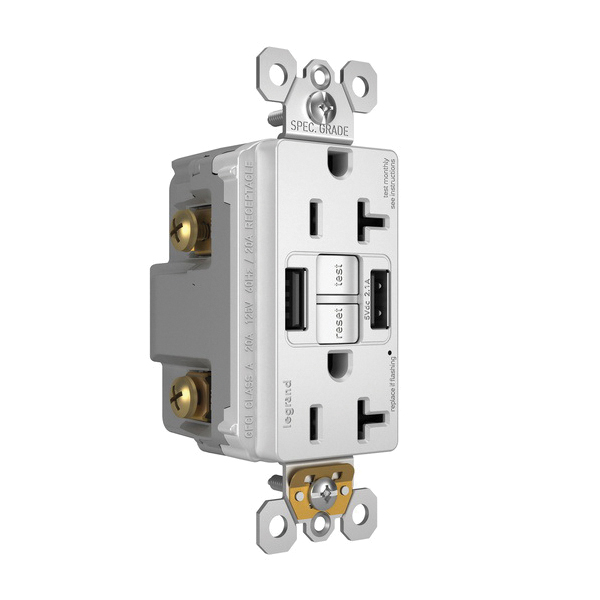 2097TRUSBAAW P&S SELF-TEST GFCI RECEP TR 20A W/ USB AA W