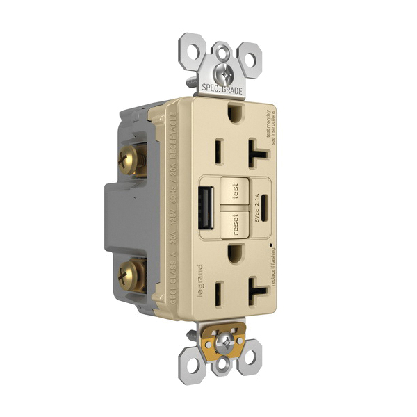 2097TRUSBACI P&S SELF-TEST GFCI RECEP TR 20A W/ USB AC I