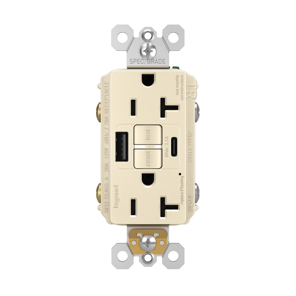 2097TRUSBACLA P&S SELF-TEST GFCI RECEP TR 20A W/ USB AC LA
