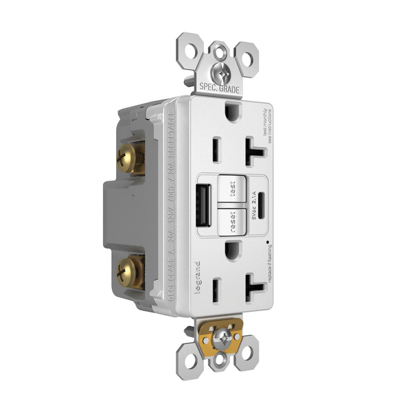 2097TRUSBACW P&S SELF-TEST GFCI RECEP TR 20A W/ USB AC W