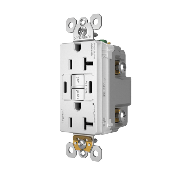 2097TRUSBCCW P&S SELF-TEST GFCI RECEP TR 20A W/ USB CC W