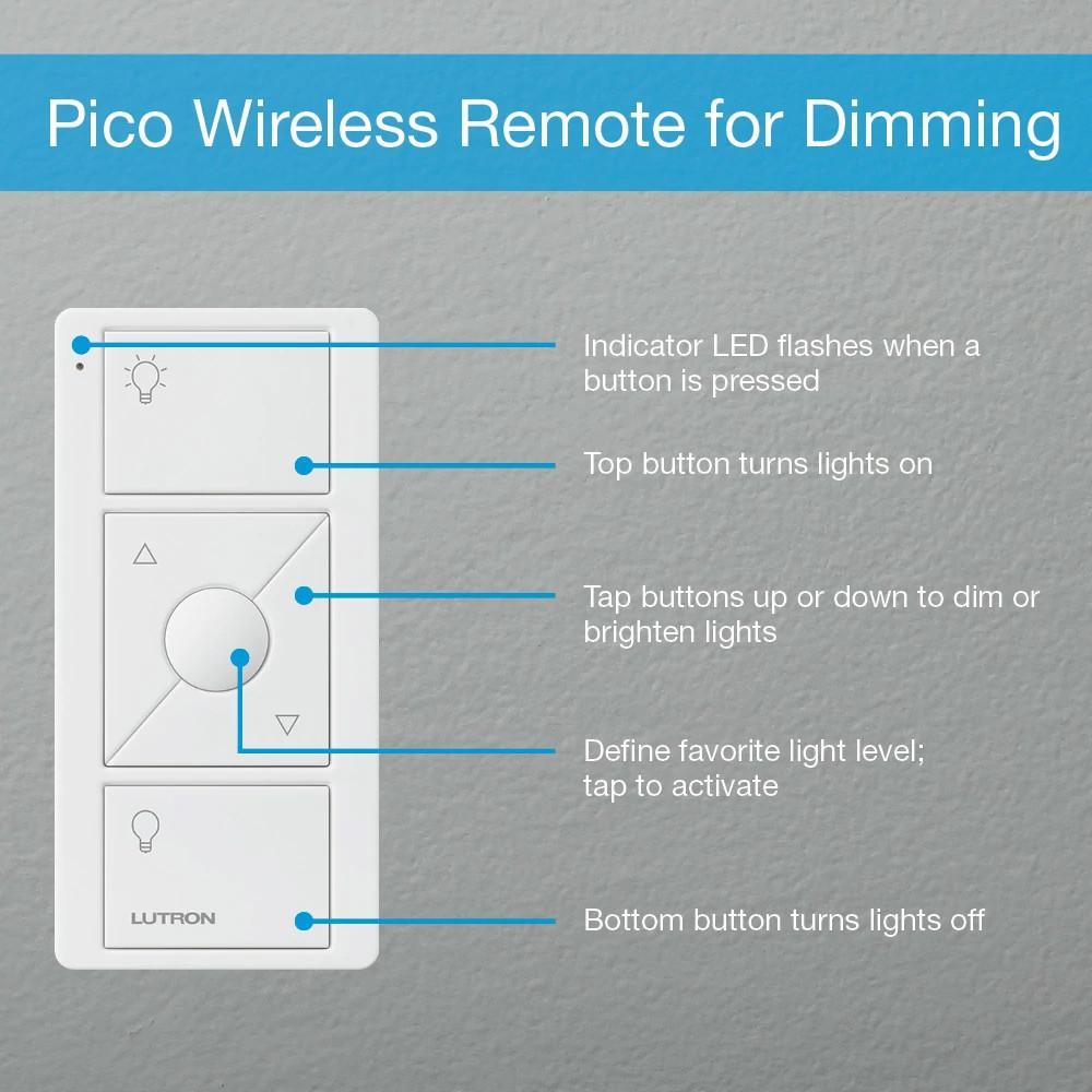 PJ2-3BRL-WH-L01R LUTRON PICO REMOTE CONTROL