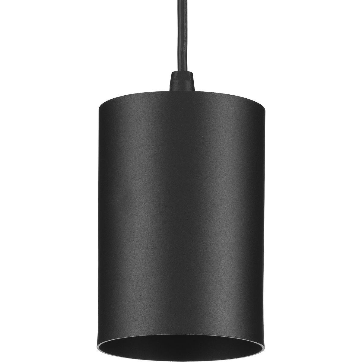 P500355-031 PROGRESS 5in CYL RNDS PENDANT MATTE BLACK 5"x9.75" 1 LIGHT E26 60W