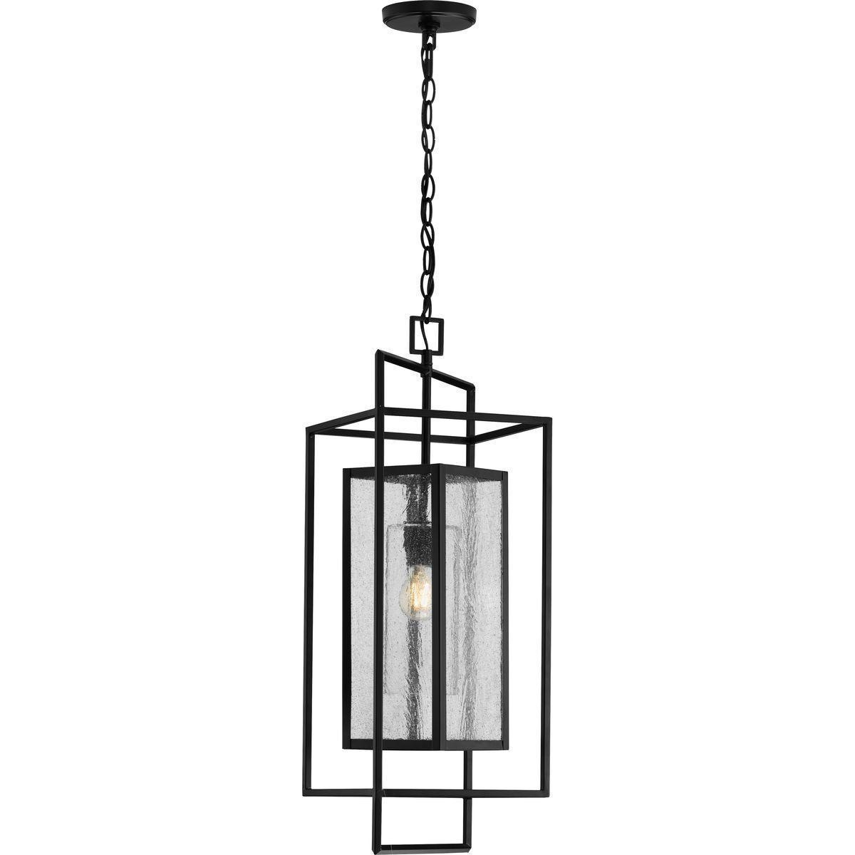 P550089-031 PROGRESS ONE-LIGHT MATTE BLACK PENDANT
